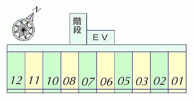 クローバーハイツ3のフロア図
