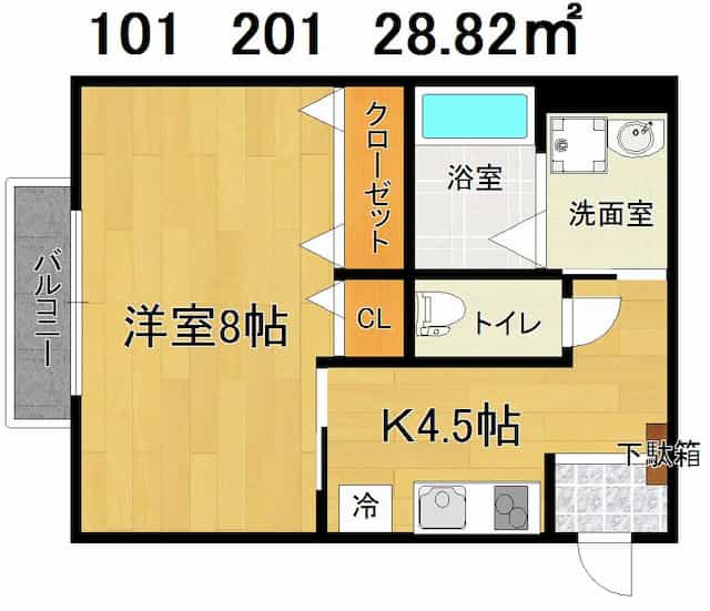 アンテノール(女性専用賃貸)の間取りサムネイル1枚目