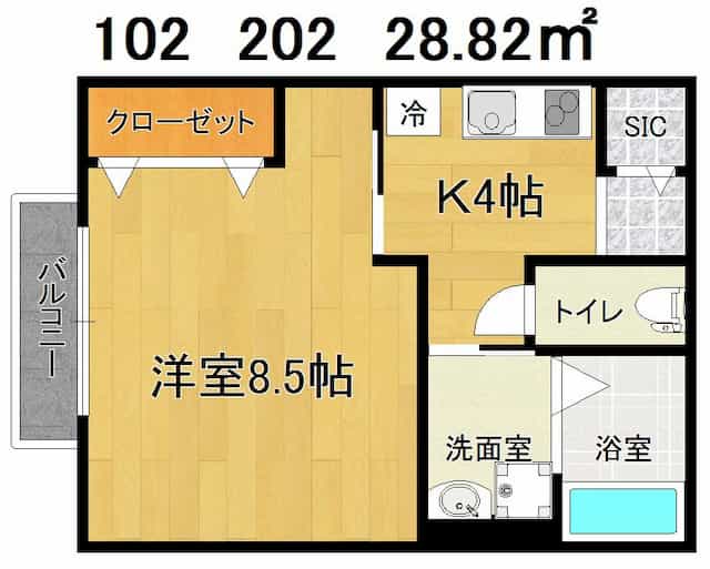 アンテノール(女性専用賃貸)の間取りサムネイル3枚目