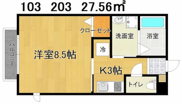 アンテノール(女性専用賃貸)の間取りサムネイル4枚目