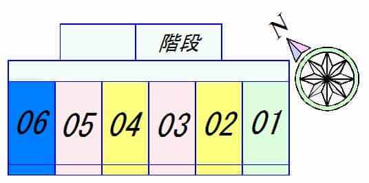 太陽ハイツ南草津3のフロア図