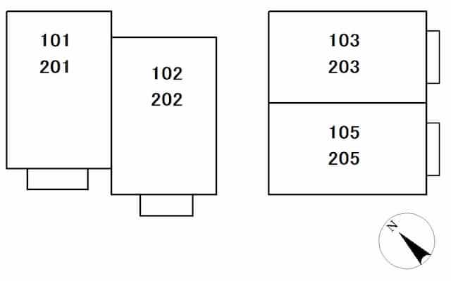 アンテノール(女性専用賃貸)のフロア図