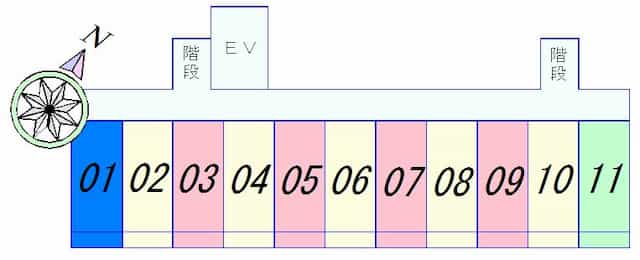 グリーンロード山手のフロア図