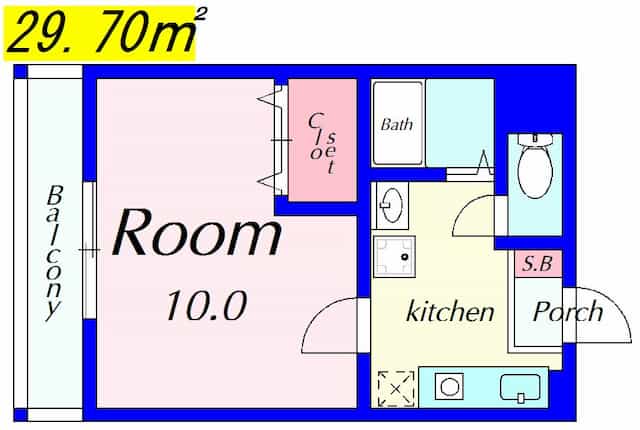 ワンルーム草津西矢倉の間取り図1枚目