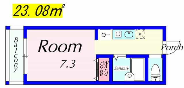 ハイツ玉川7の間取り図1枚目