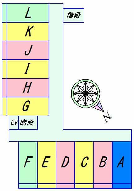 ユニティー南草津のフロア図