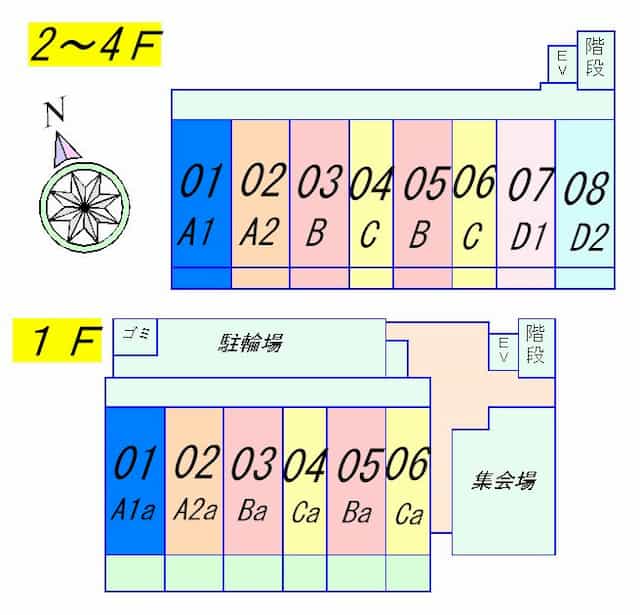 セシリー南草津のフロア図