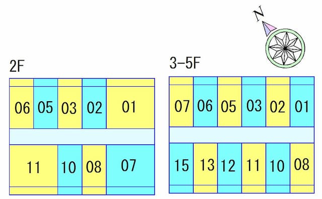 クローバーハイツ2のフロア図
