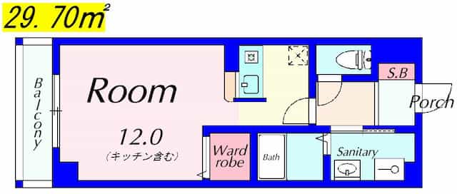サニーサイドテラスKの間取りサムネイル1枚目