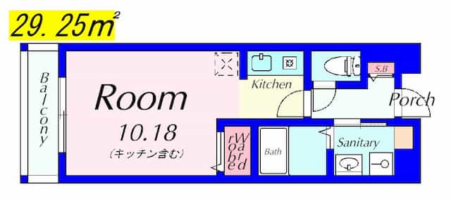 フィールドロ-ド2の間取り図1枚目