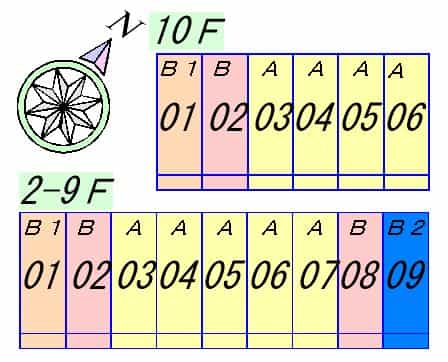 グランソレイユ3のフロア図