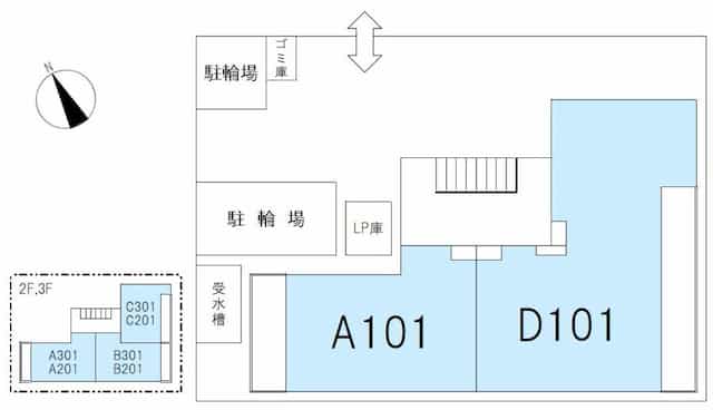 アミティエ南草津のフロア図
