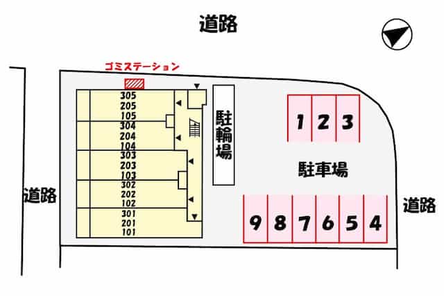 ジュネスエアリーのフロア図