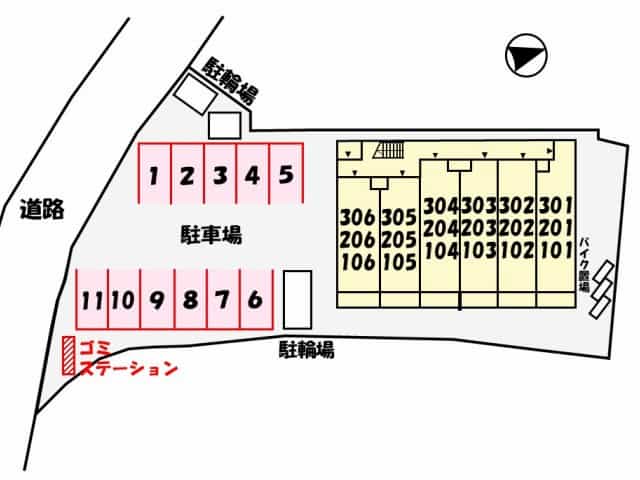 リ:ルーム南草津のフロア図